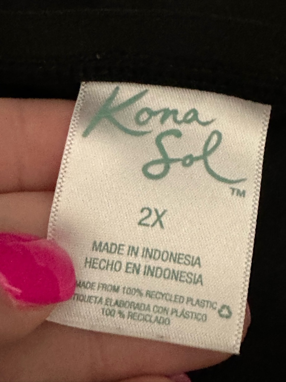 Lot of 2 Kona Sol Plus Size Swim Skirt in Black Size 2X (20/22) VGUC‎ - Picture 7 of 8